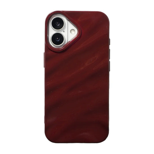 Burgundy Silicone Wave iPhone Case | iPouch™