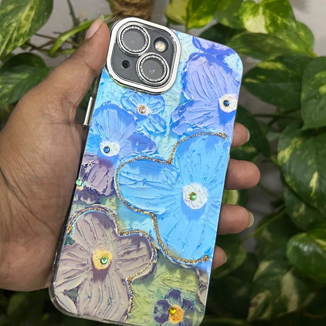 3D Blue Floral iPhone Case | iPouch™