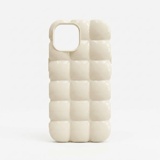Cream Ivory Glossy Puffer iPhone Case