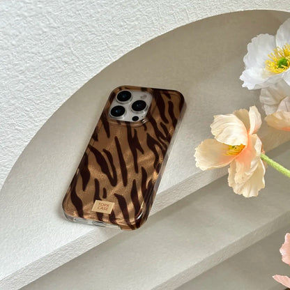 Bronze Tiger Stripe iPhone Case