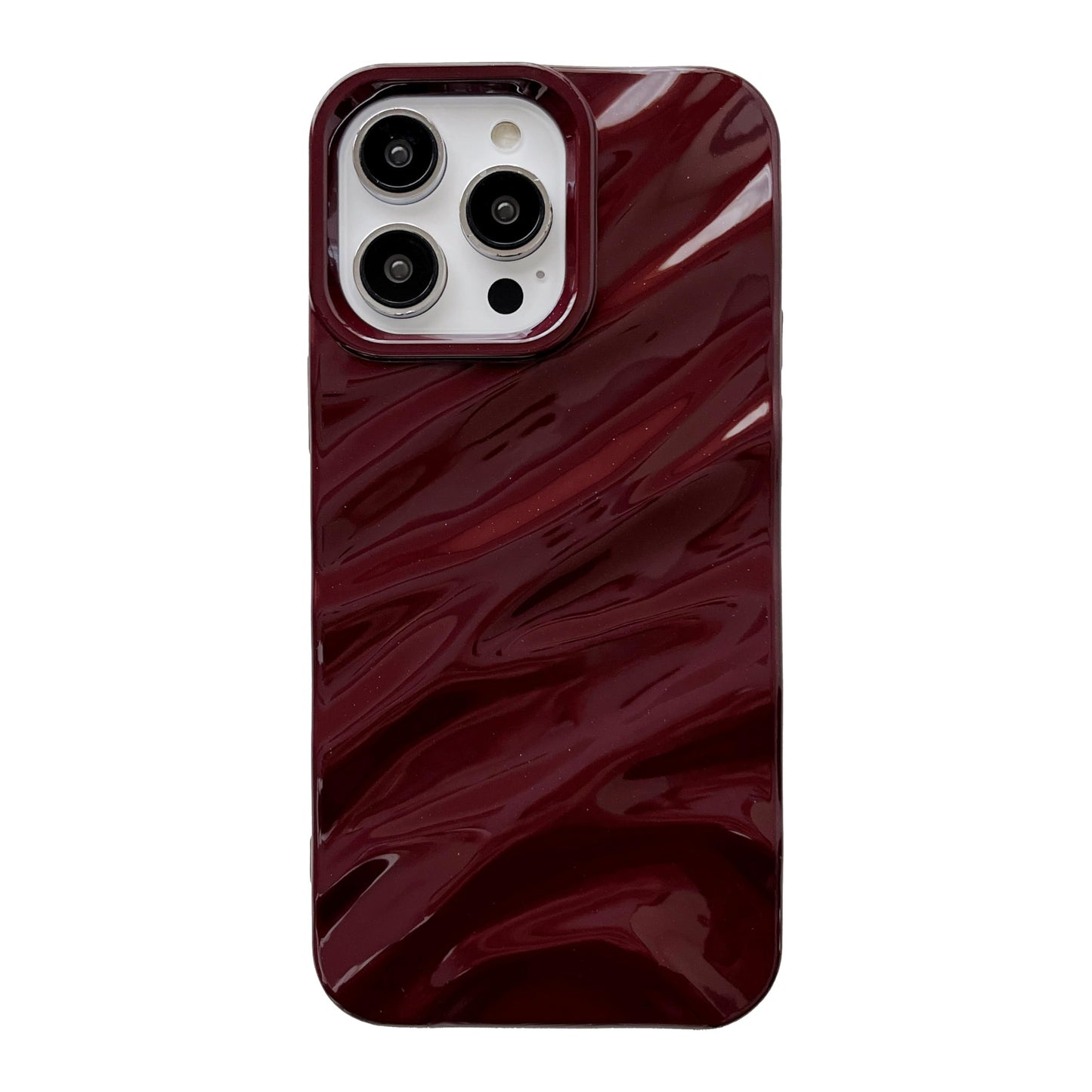Burgundy Silicone Wave iPhone Case | iPouch™