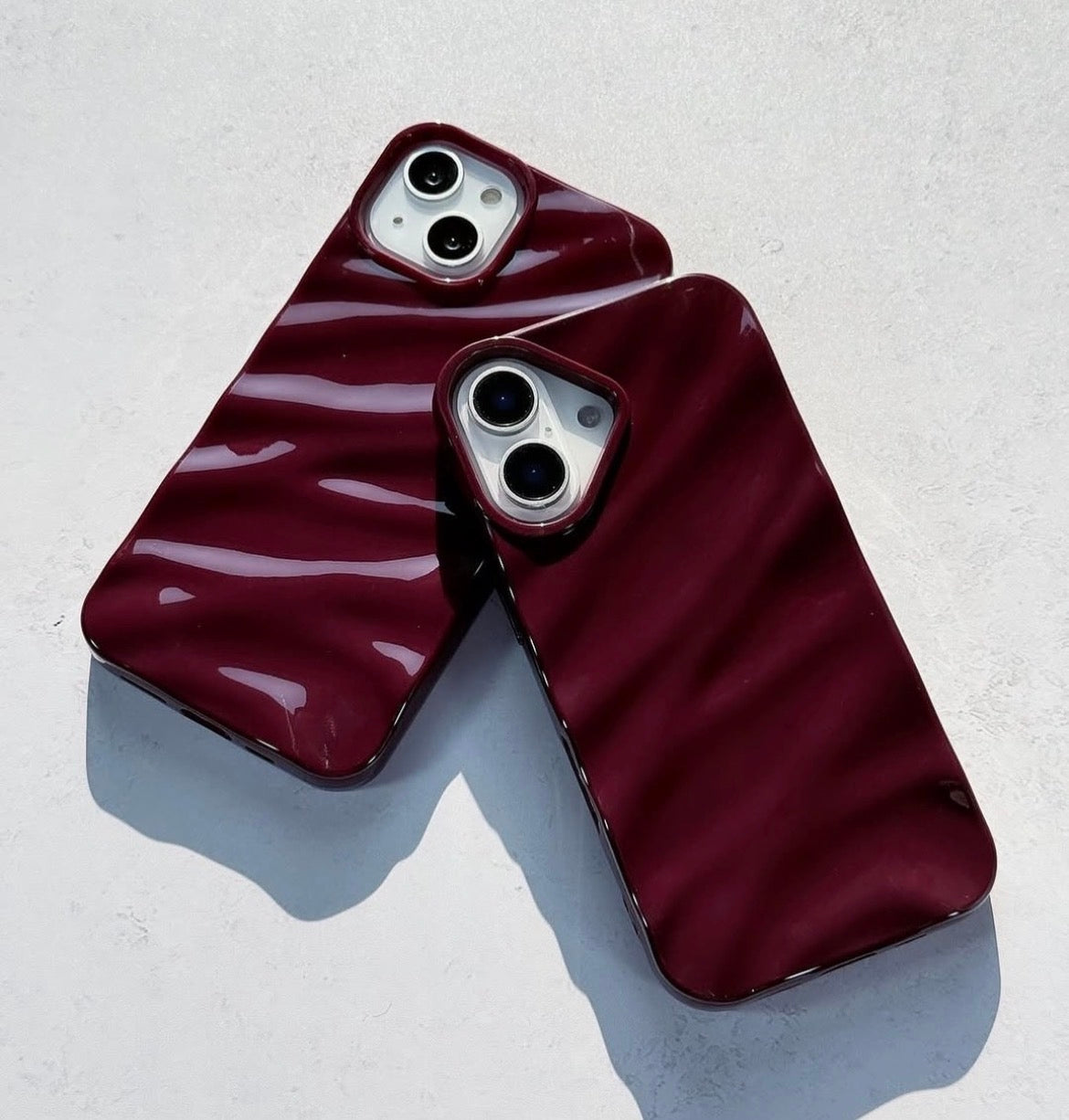 Burgundy Silicone Wave iPhone Case | iPouch™