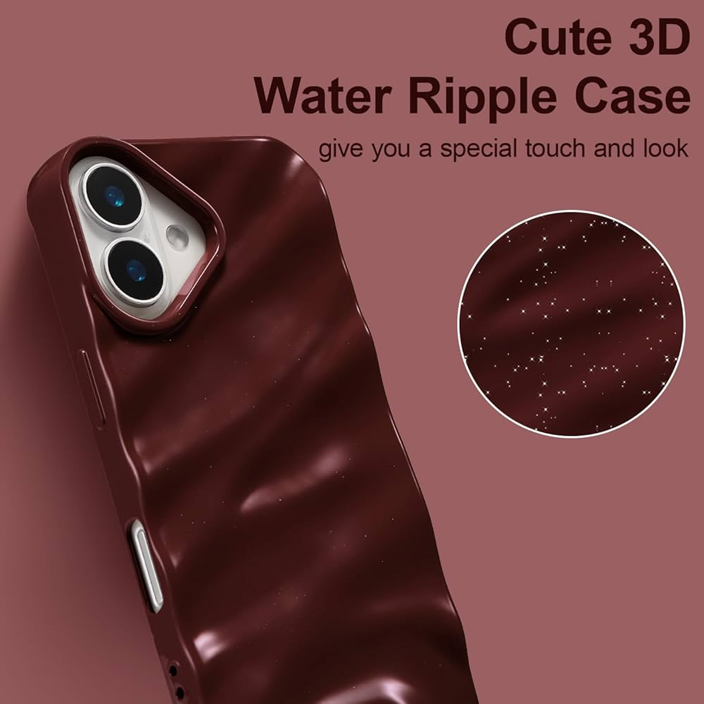 Burgundy Silicone Wave iPhone Case | iPouch™