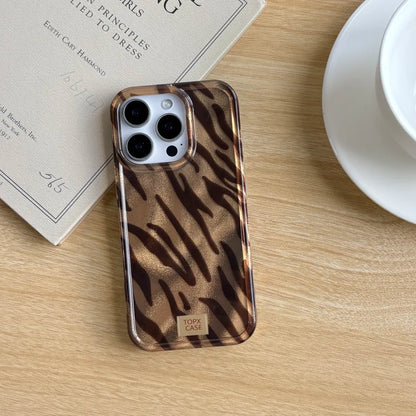 Bronze Tiger Stripe iPhone Case