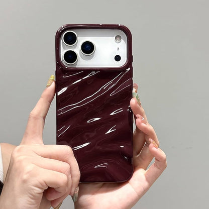 Burgundy Silicone Wave iPhone Case | iPouch™