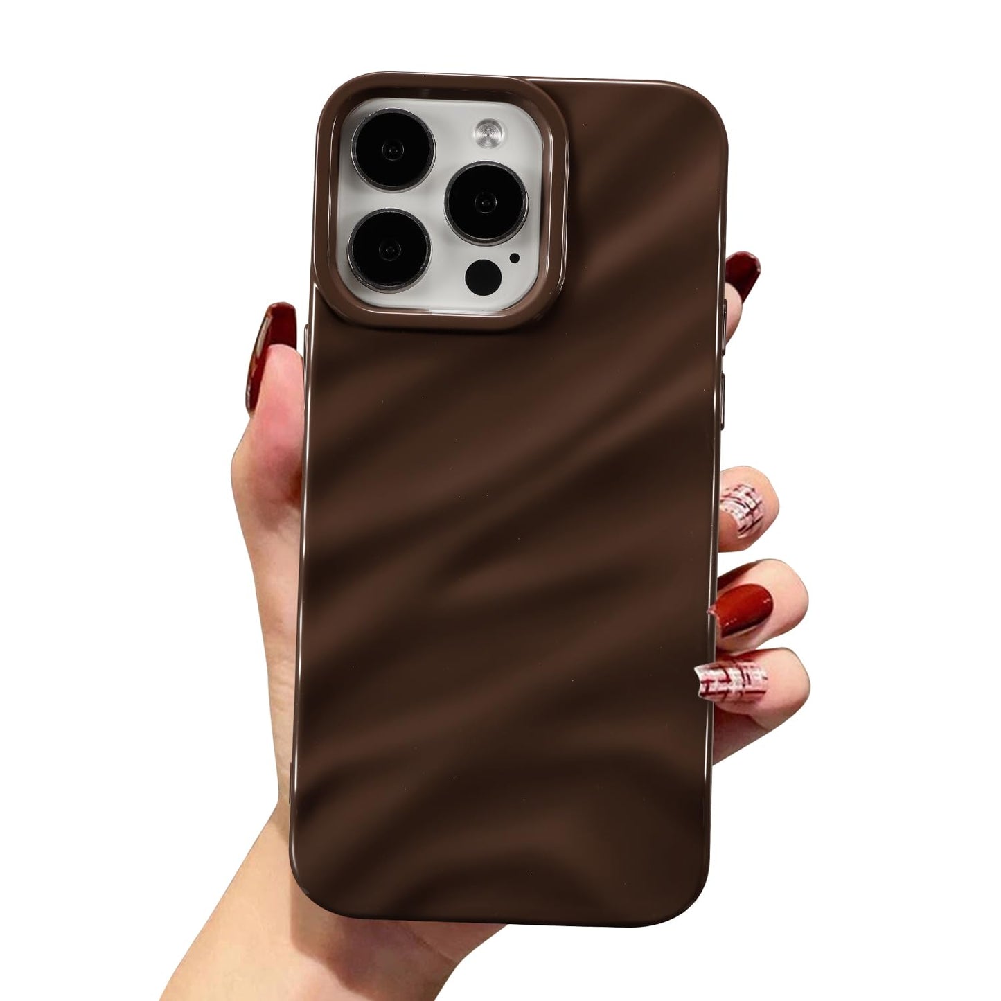 Chocolate Brown Silicone Wave iPhone Case | iPouch™