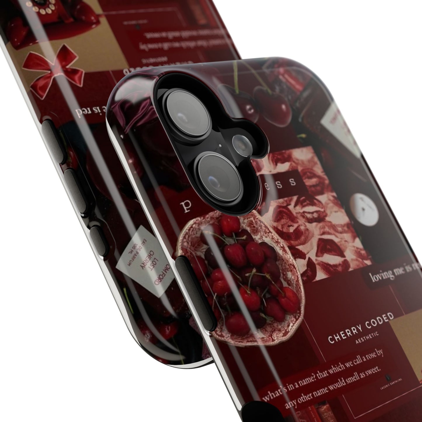 Cherry Coded Aesthetic iPhone Case – 'The Luckiest Girl'