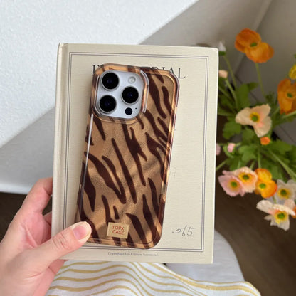 Bronze Tiger Stripe iPhone Case