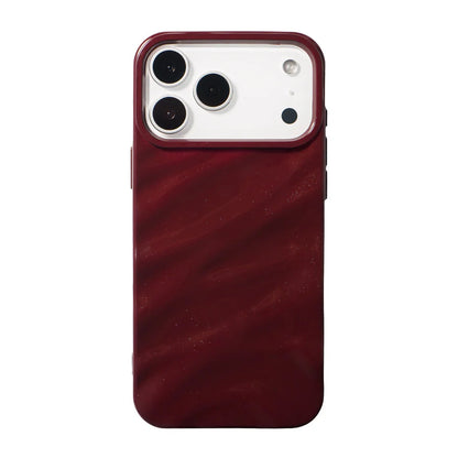Burgundy Silicone Wave iPhone Case | iPouch™