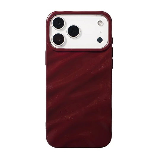Burgundy Silicone Wave iPhone Case | iPouch™