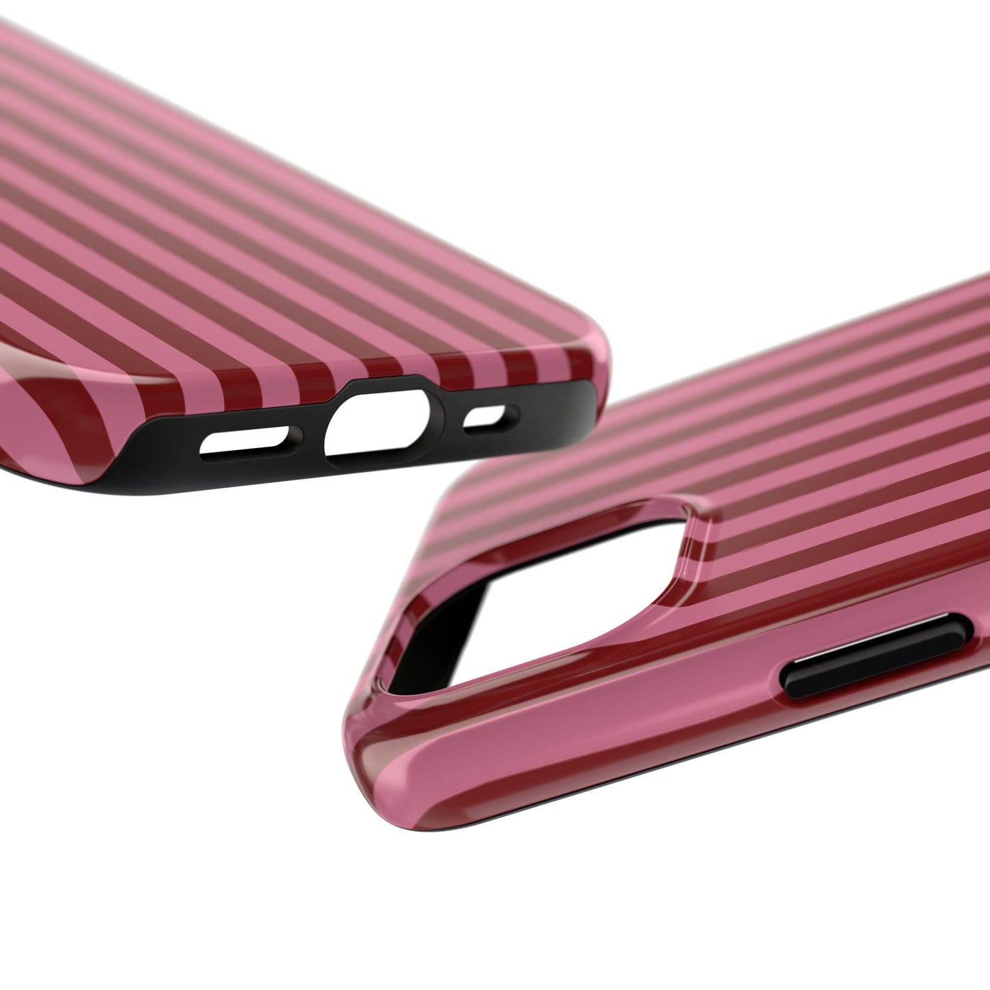 Stripe Groove Two Layer Tough Case – Berry Blush