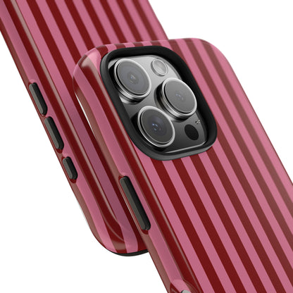 Stripe Groove Two Layer Tough Case – Berry Blush