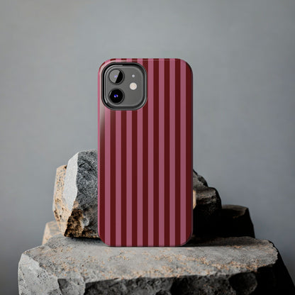 Stripe Groove Two Layer Tough Case – Berry Blush