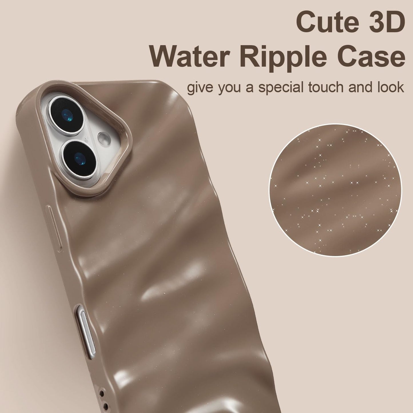 Beige Silicone Wave iPhone Case | iPouch™