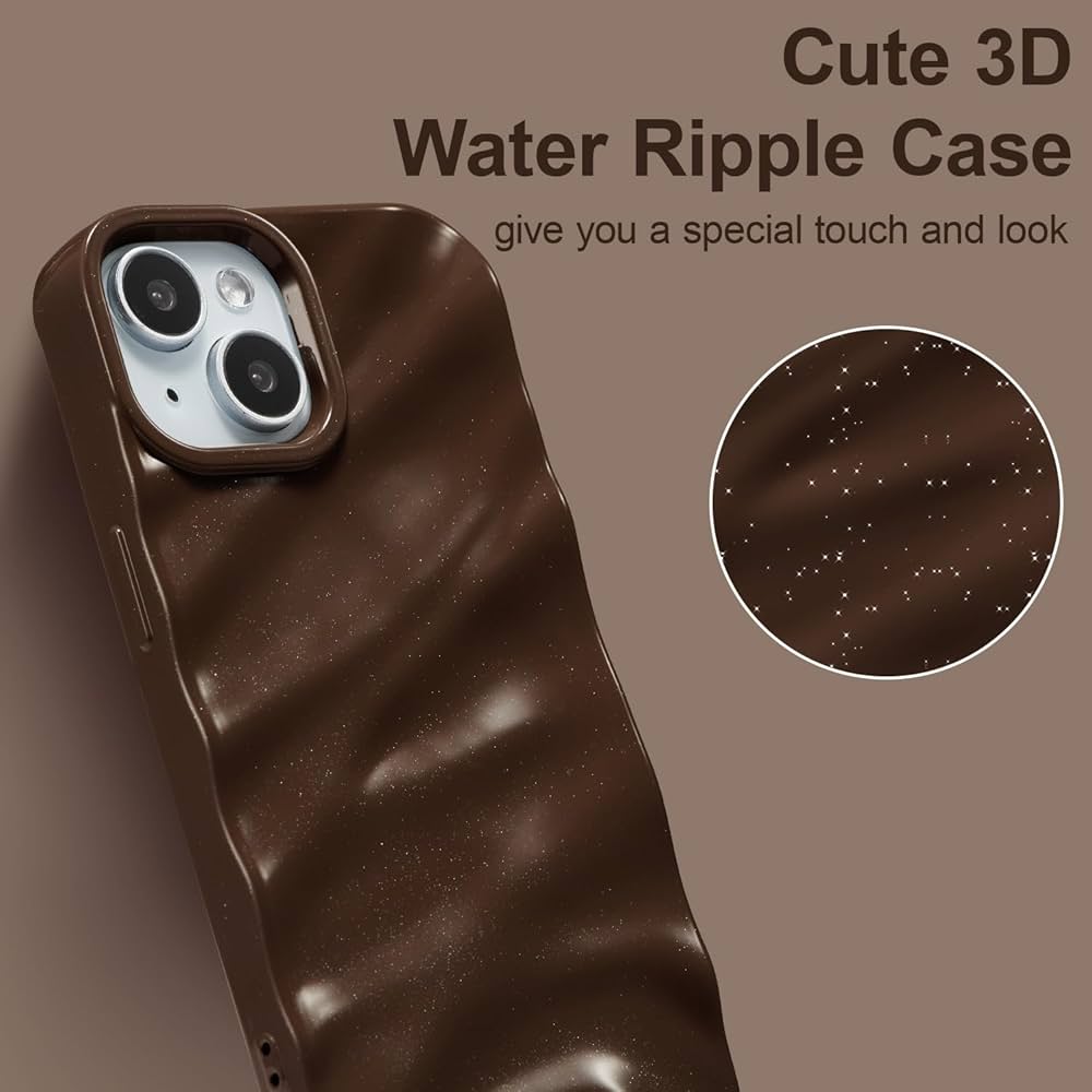 Chocolate Brown Silicone Wave iPhone Case | iPouch™
