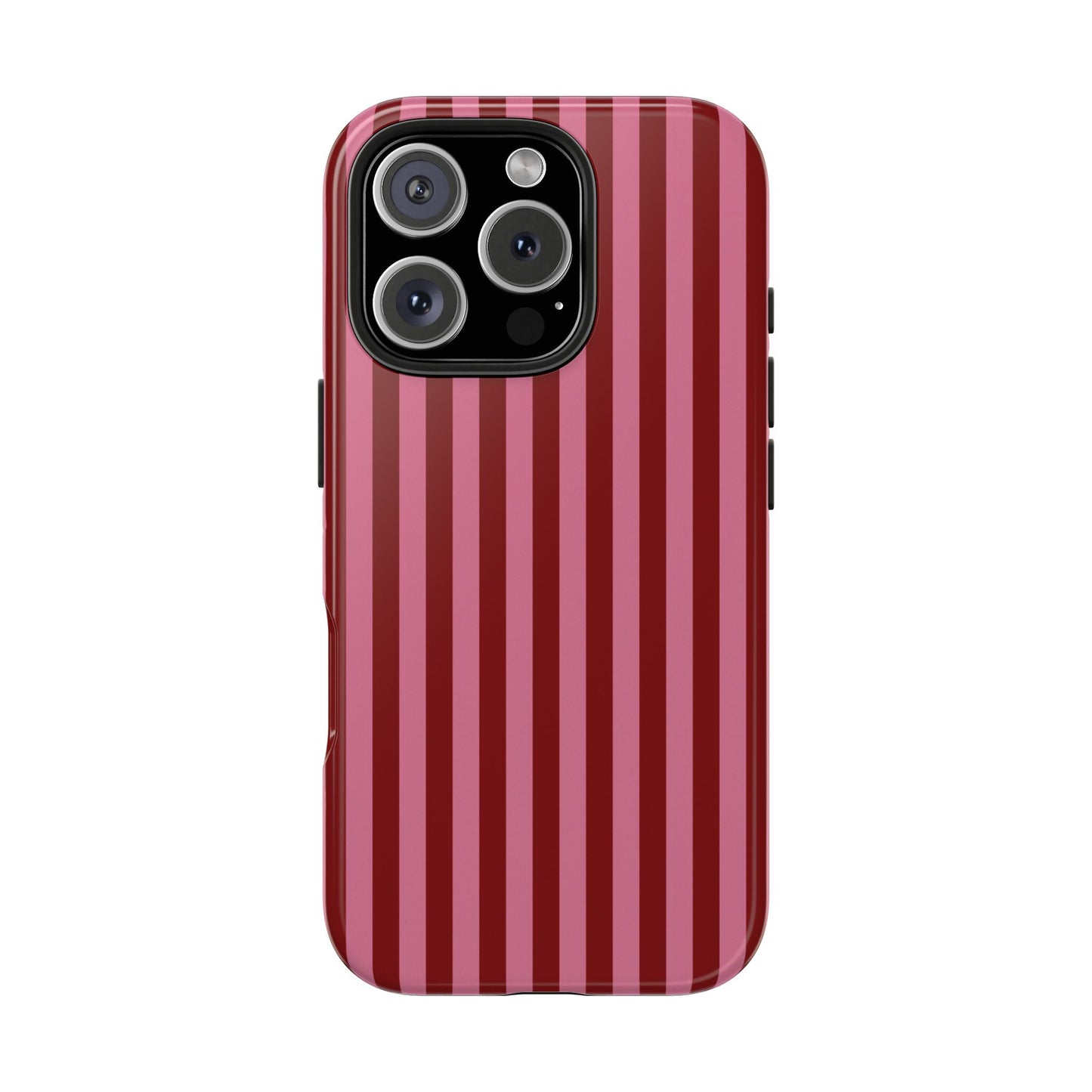 Stripe Groove Two Layer Tough Case – Berry Blush