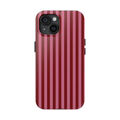 Stripe Groove Two Layer Tough Case – Berry Blush
