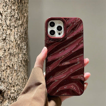 Burgundy Silicone Wave iPhone Case | iPouch™