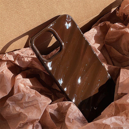 Chocolate Brown Silicone Wave iPhone Case | iPouch™