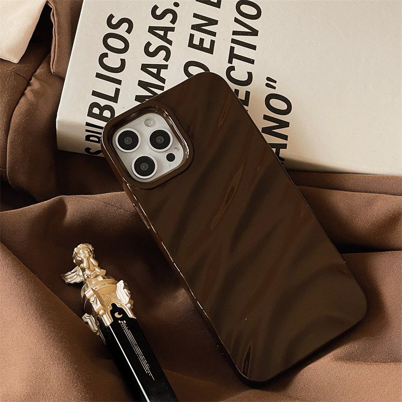 Chocolate Brown Silicone Wave iPhone Case | iPouch™