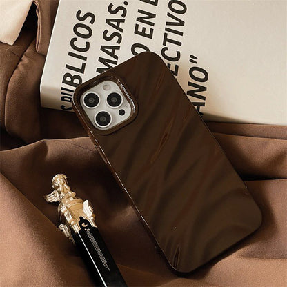 Chocolate Brown Silicone Wave iPhone Case | iPouch™