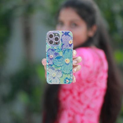 3D Blue Floral iPhone Case | iPouch™