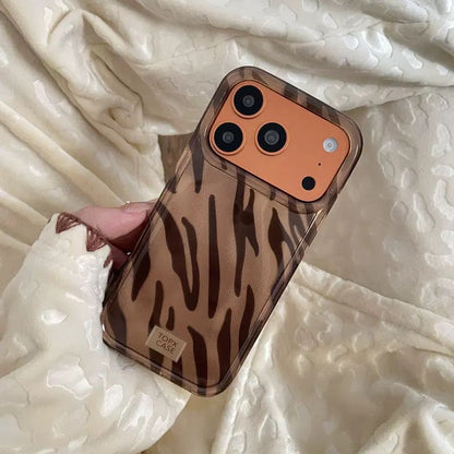 Bronze Tiger Stripe iPhone Case