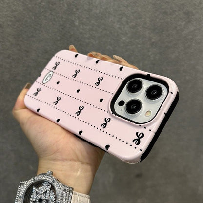 Pink Bow & Hearts iPhone Case – Coquette Aesthetic “Cute” Edition