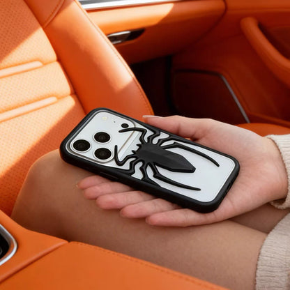 3D Spider iPhone Case – Bold Metallic Design