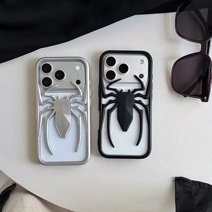 3D Spider iPhone Case – Bold Metallic Design