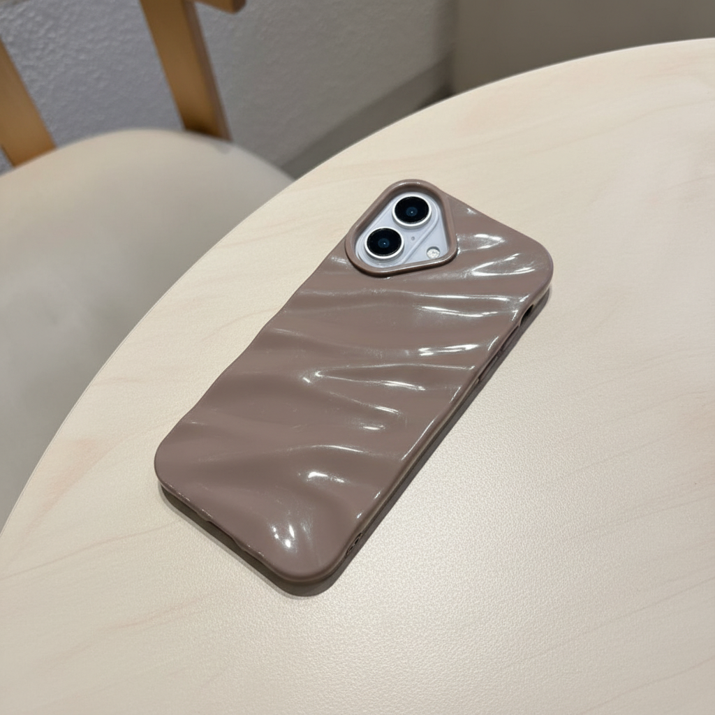 Beige phone case Gen Z style