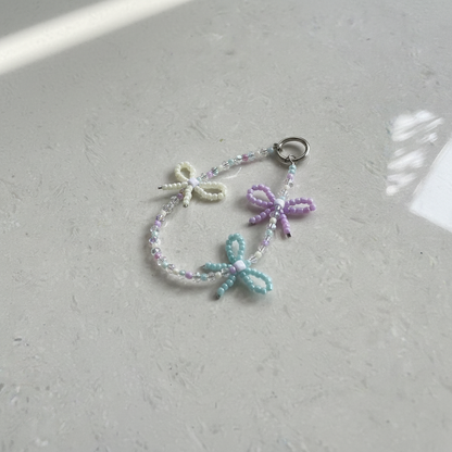 Pastel Dragonfly Phone Charm - 45 Degree Angle Depth Shot
