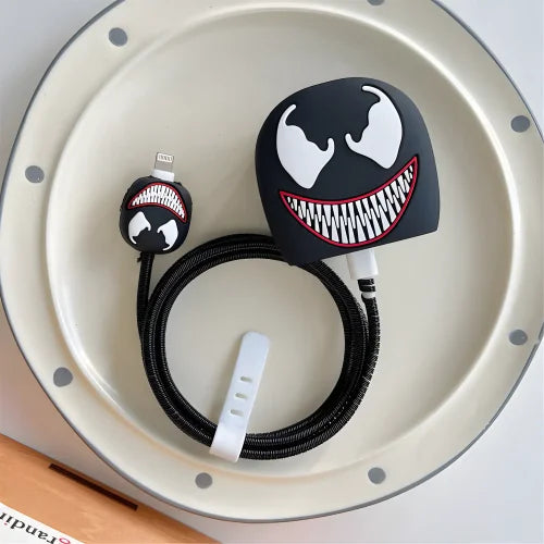 Easy to install 4-step guide for Venom silicone charger cover and cable protector set