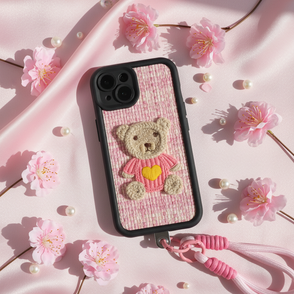 Pink Silk Flat Lay