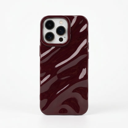 Burgundy Silicone Wave iPhone Case | iPouch™