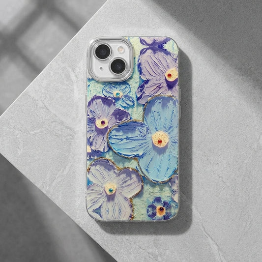 3D Blue Floral iPhone Case | iPouch™