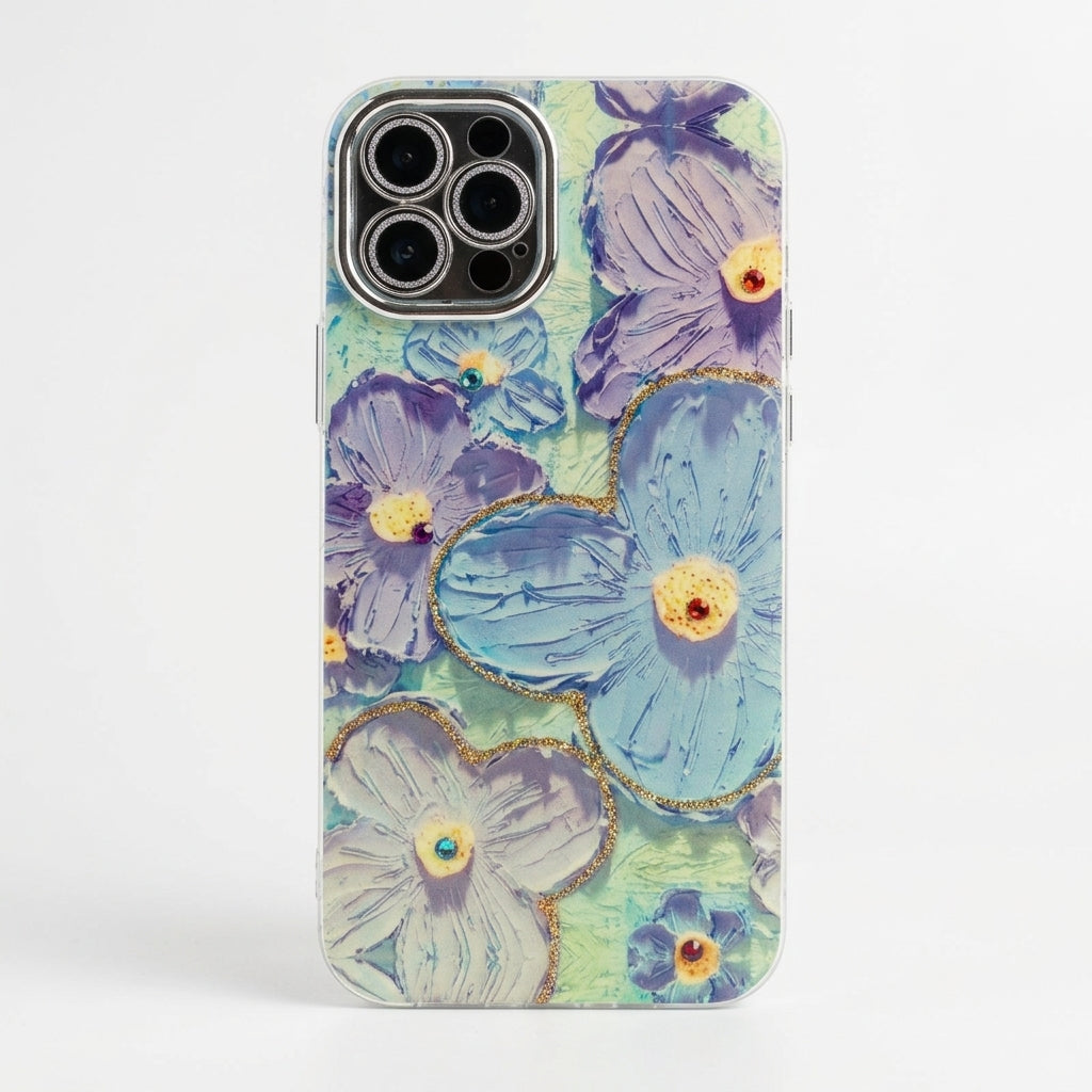 3D Blue Floral iPhone Case | iPouch™
