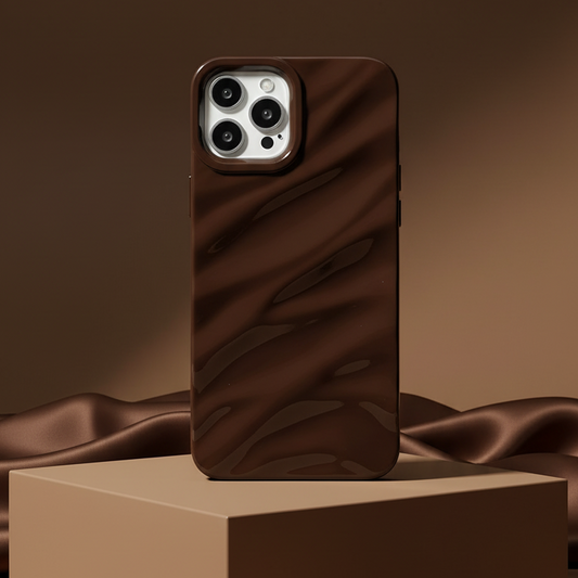 Chocolate Brown Silicone Wave iPhone Case | iPouch™