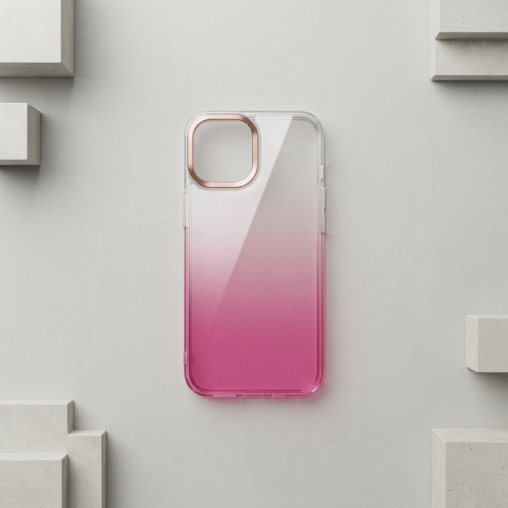 Gradient Fade iPhone Case – Pink Rose Edition