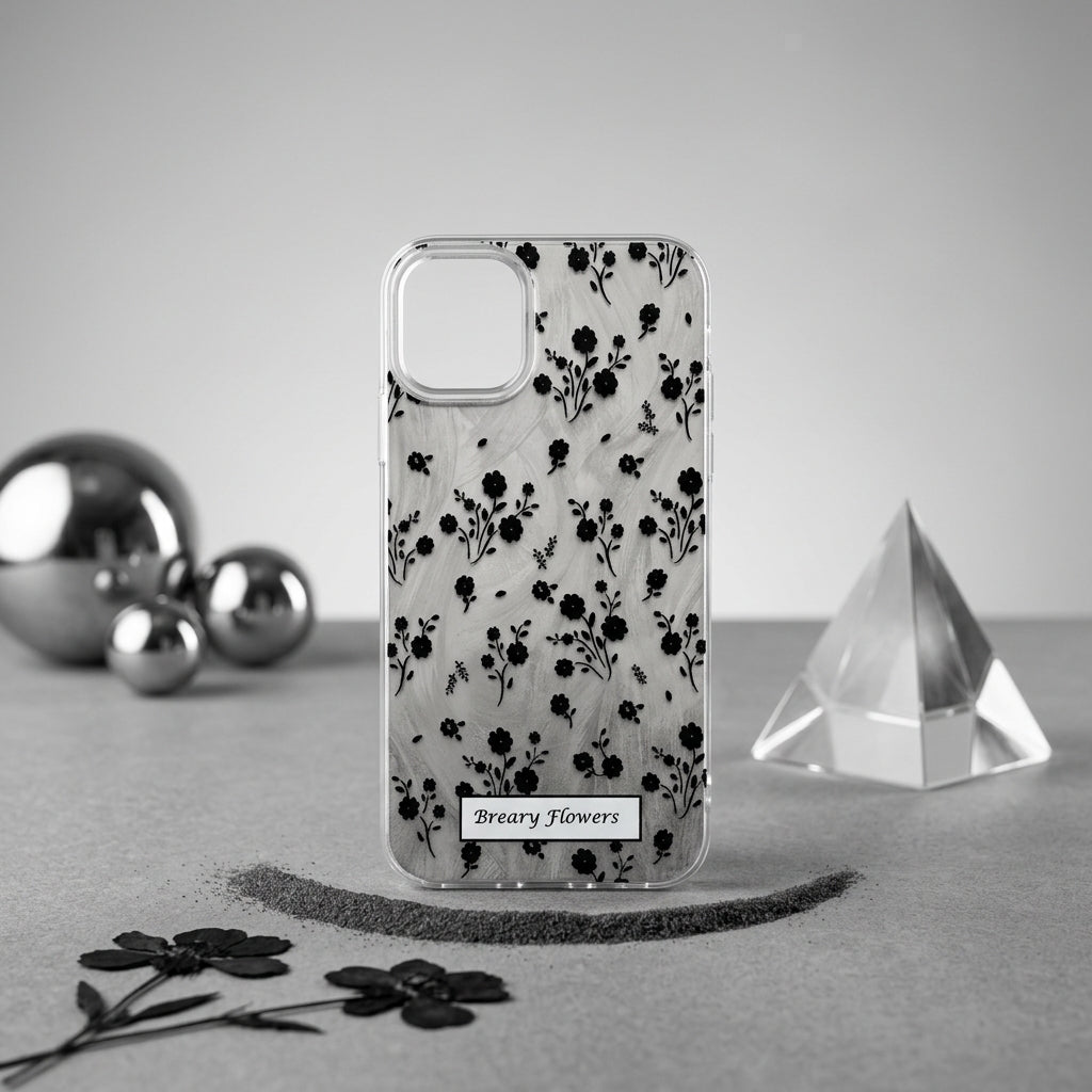Breary Flowers iPhone Case – Clear Floral Silicone Cover