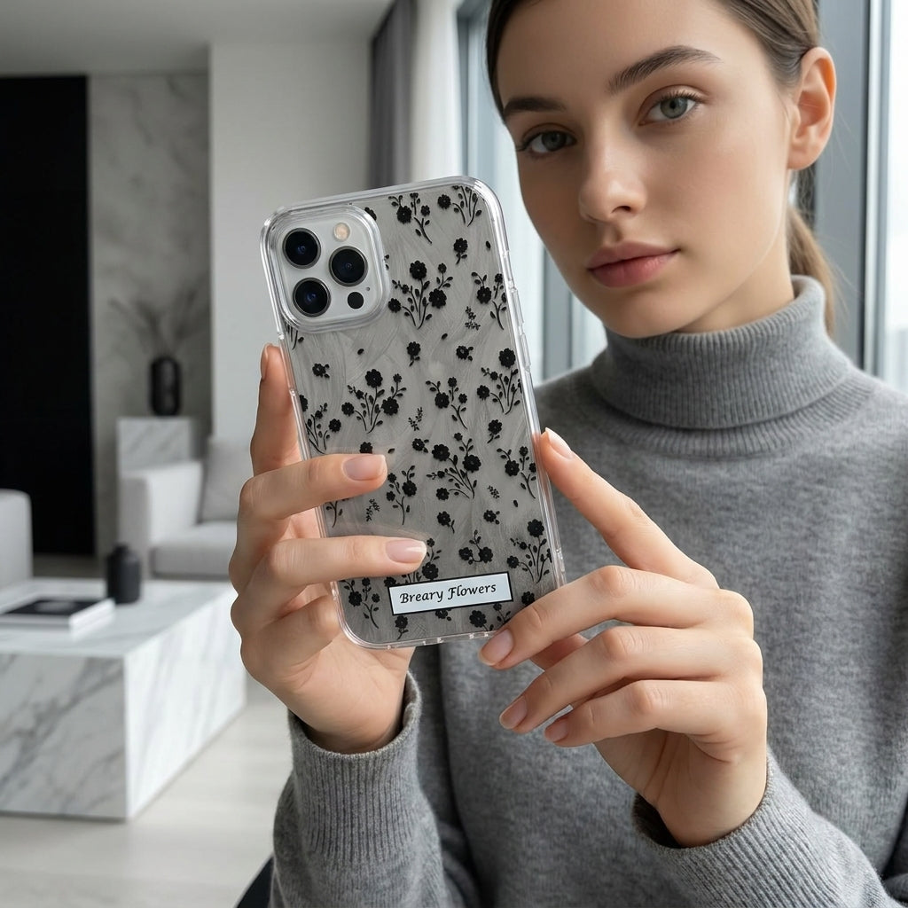 Breary Flowers iPhone Case – Clear Floral Silicone Cover