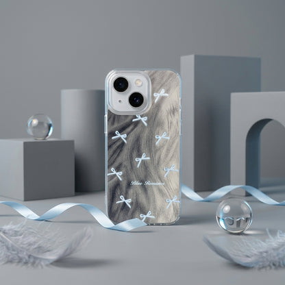 Blue Romance Bow iPhone Case – Clear Silicone