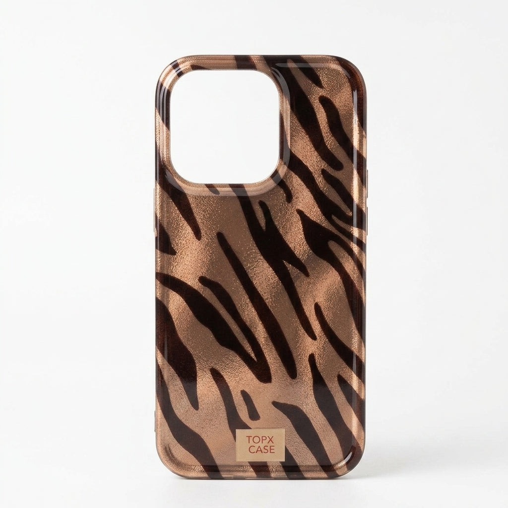 Bronze Tiger Stripe iPhone Case