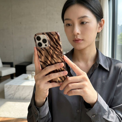 Bronze Tiger Stripe iPhone Case