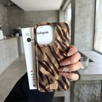 Bronze Tiger Stripe iPhone Case