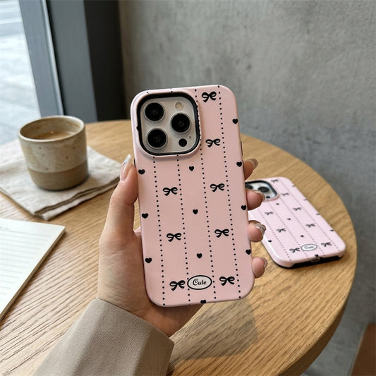 Pink Bow & Hearts iPhone Case – Coquette Aesthetic “Cute” Edition