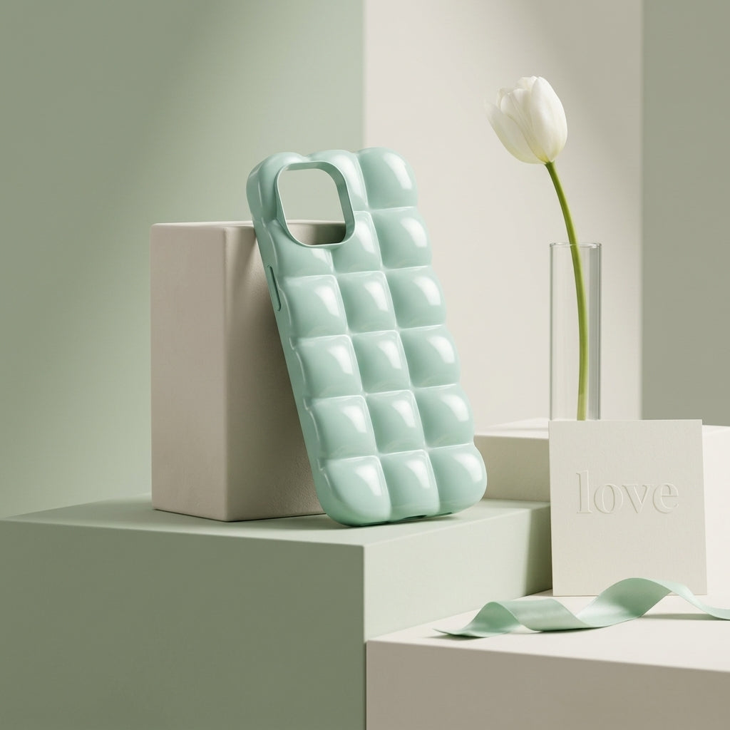 Puffer Bubble iPhone Case – Mint Green | iPouch