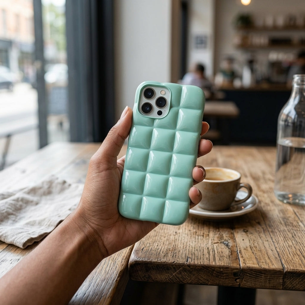 Puffer Bubble iPhone Case – Mint Green | iPouch
