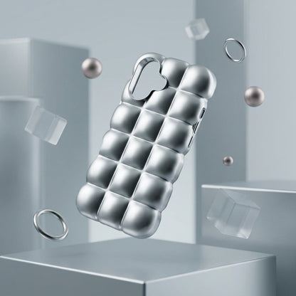 Puffer Bubble iPhone Case – Silver Chrome | iPouch