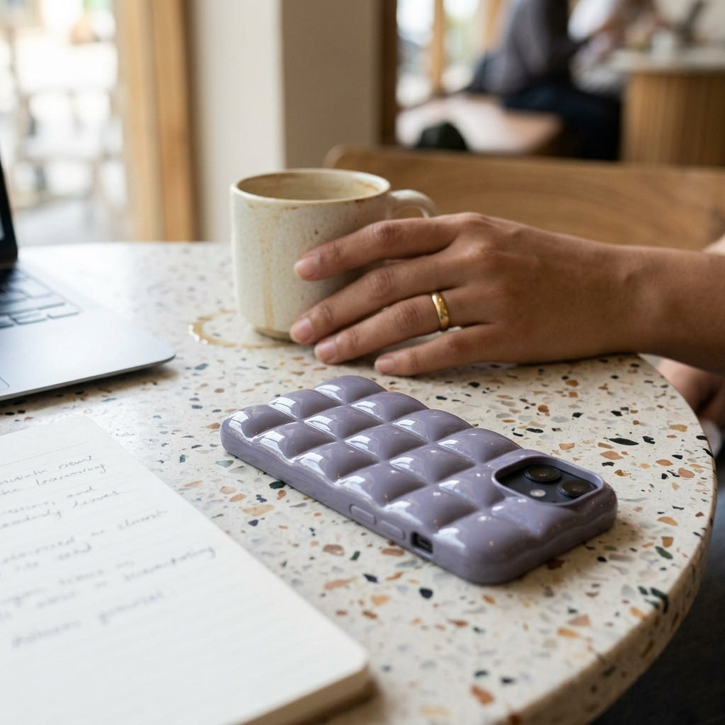 Puffer Bubble iPhone Case – Lavender Grey | iPouch